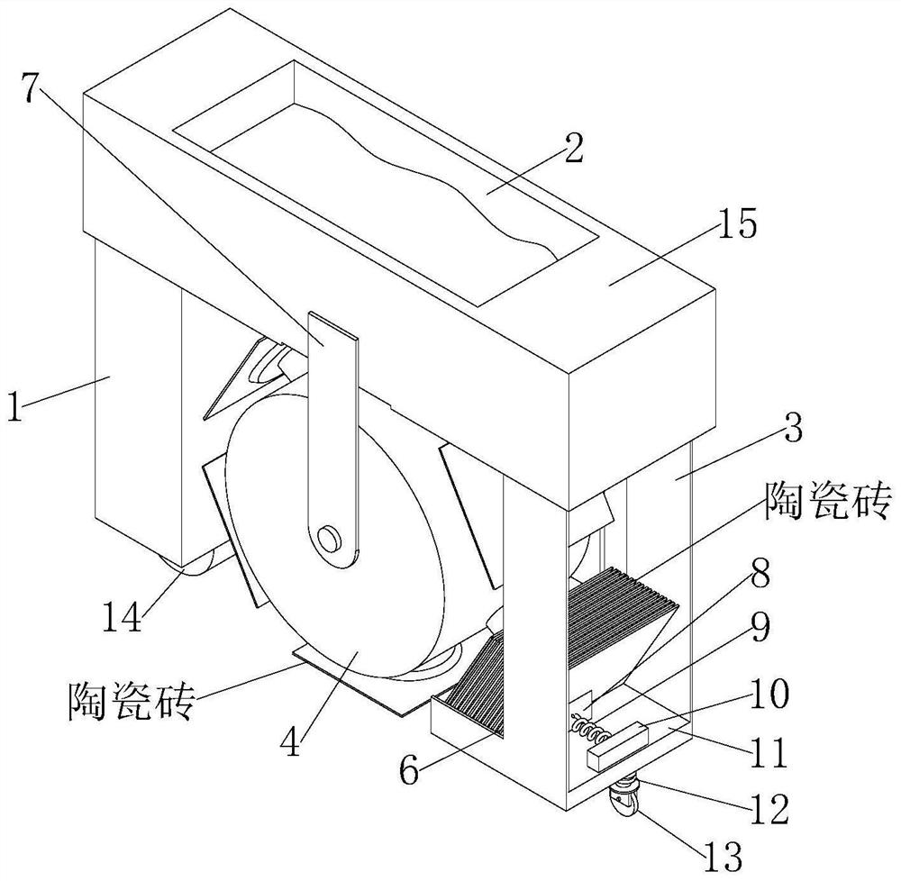 A construction technique for paving ceramic tiles for indoor floor decoration