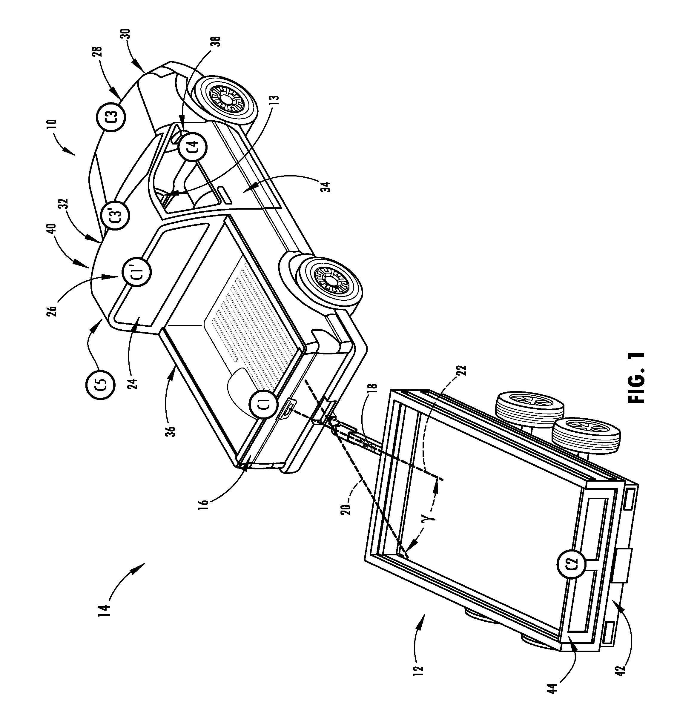 Method of inputting a path for a vehicle and trailer