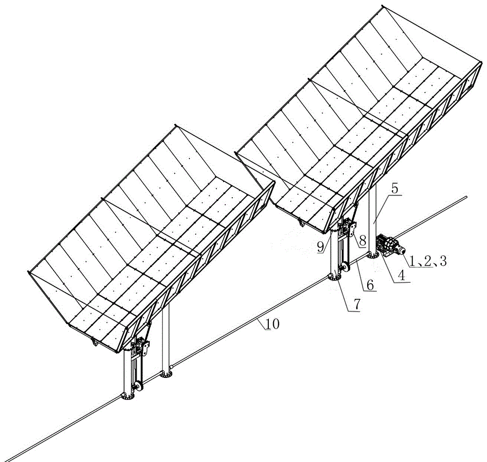 Solar-tracking interconnecting dual-column robot
