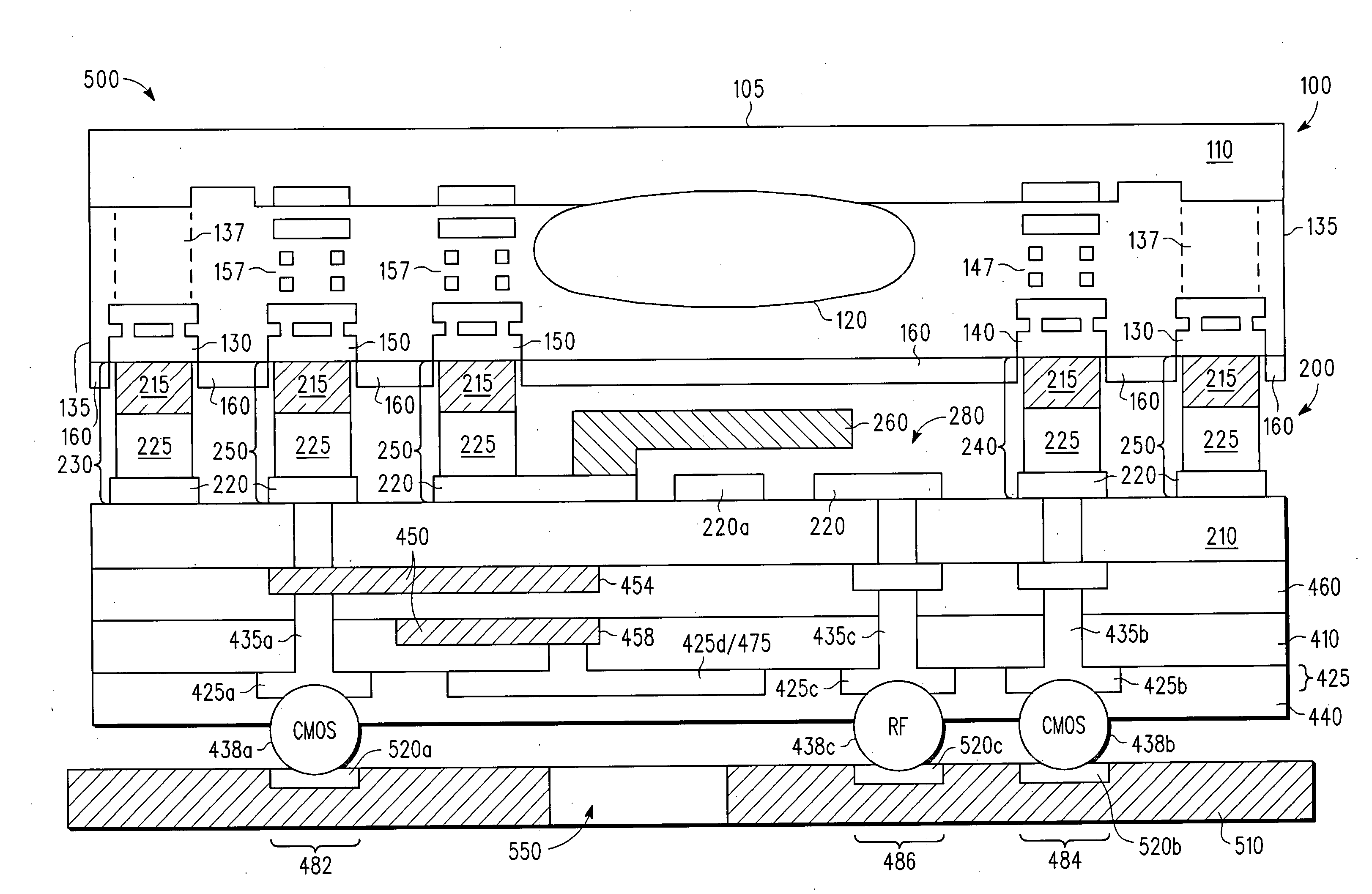 Micro-electro-mechanical systems device and integrated circuit device integrated in a three-dimensional semiconductor structure