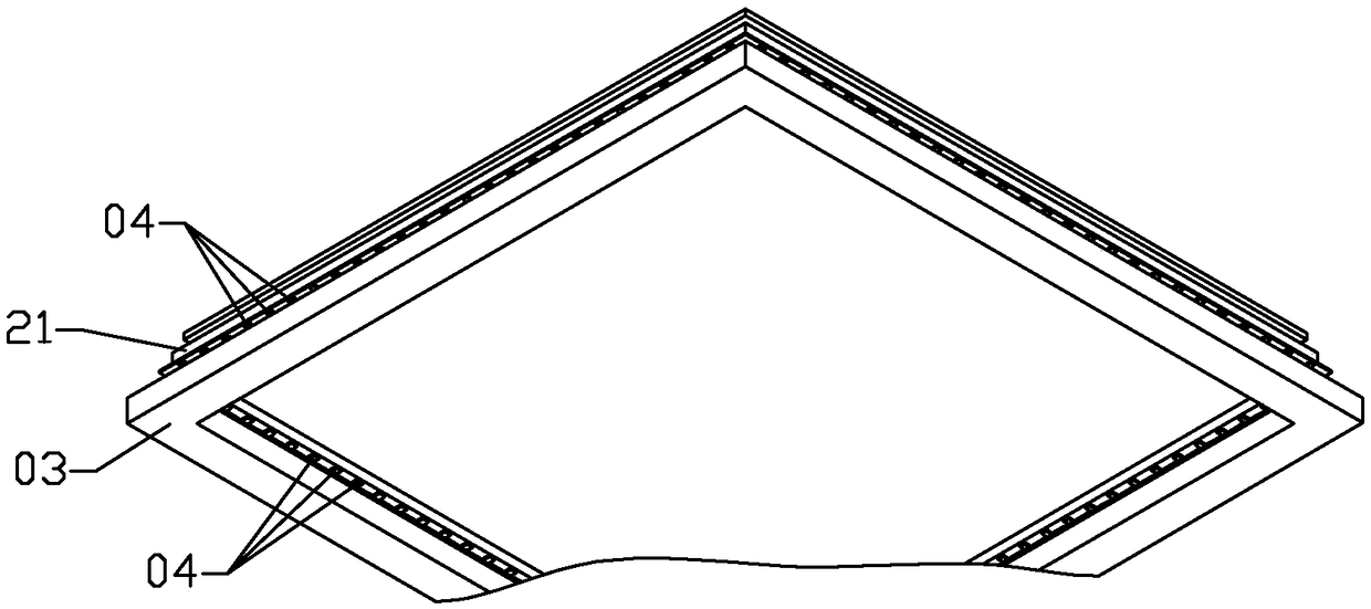 Multi-light-source panel lamp with brightness distributed in layering mode