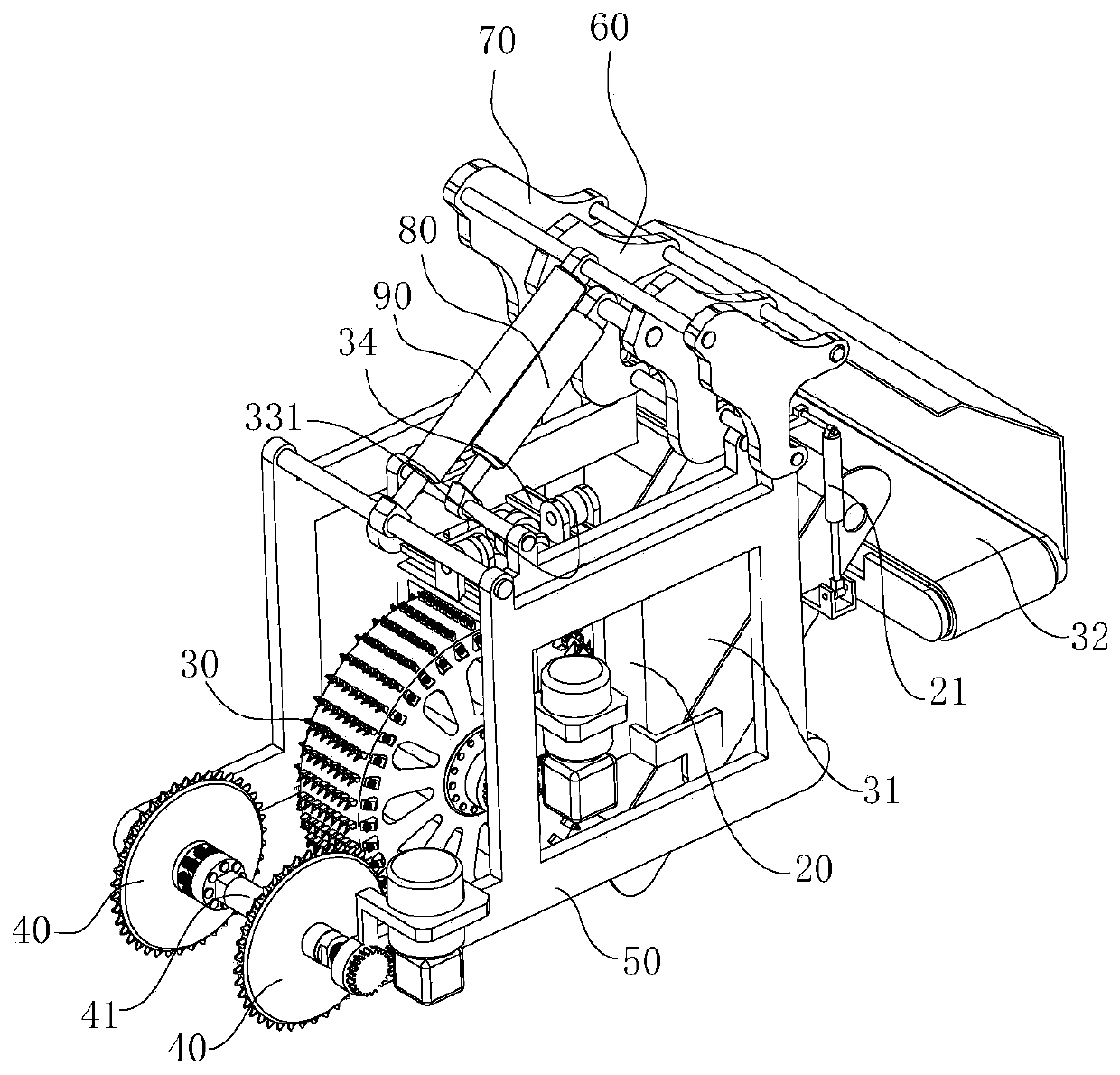 New-old road overlap joint reflective crack construction machinery and pavement construction method