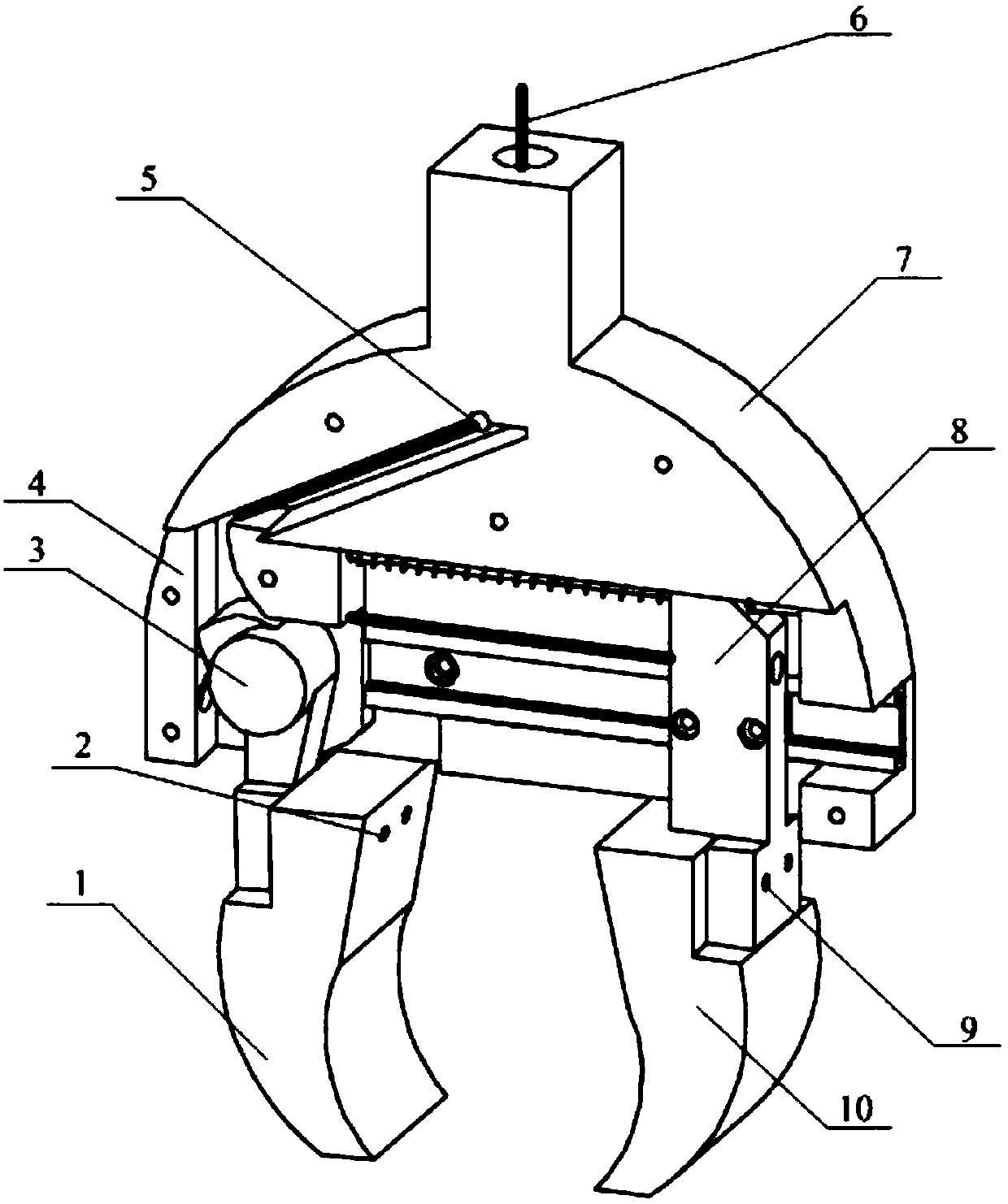 Lockable manipulator end executer device capable of realizing constant-force clamping