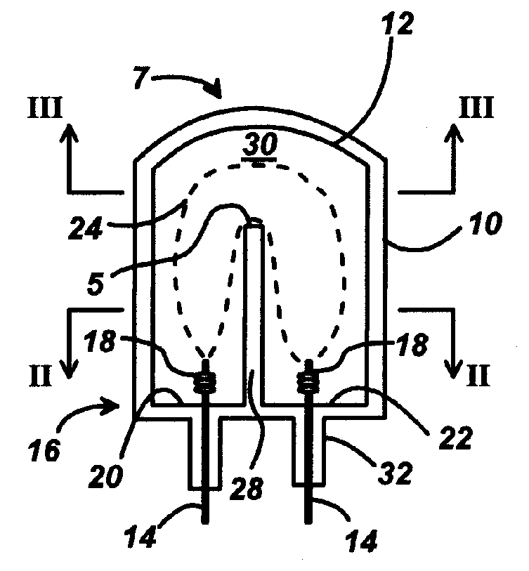 Single-ended Arc Discharge Vessel with a Divider Wall