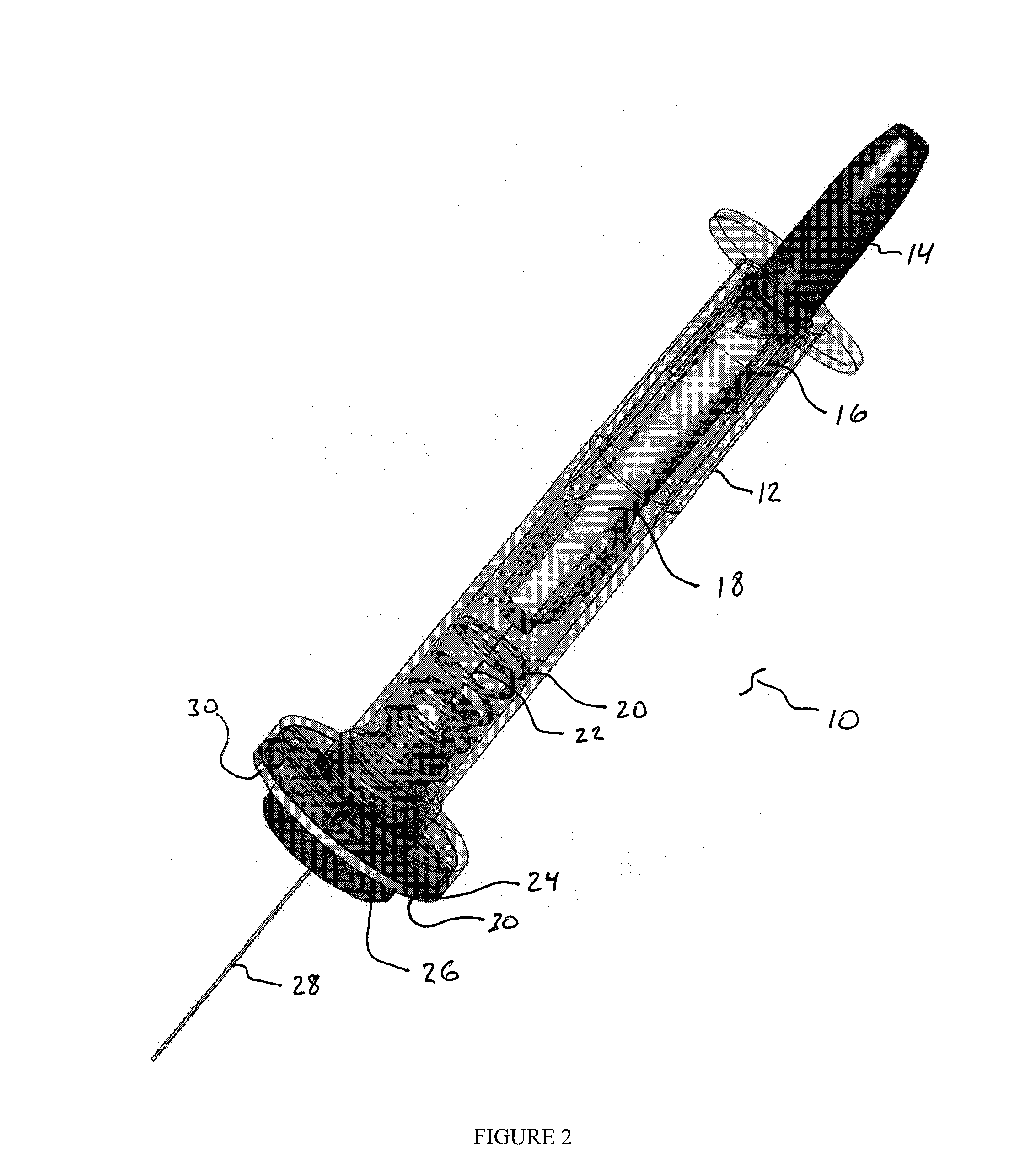 Single-hand operated syringe-like device that provides electronic chain of custody when securing a sample for analysis