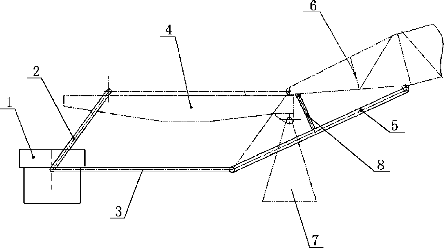 Movable arm variation-amplitude column crane counterweight automatic synchronization travel mechanism