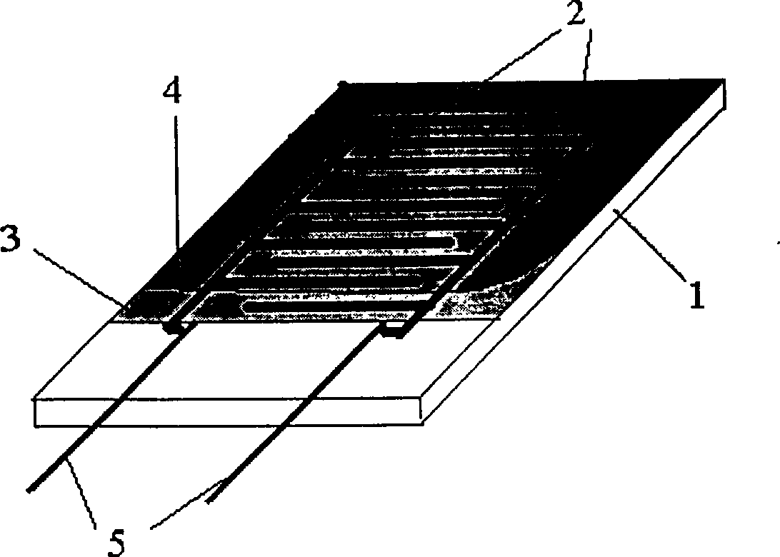 Compound polymer resistor type film humidity-sensitive element and its making process