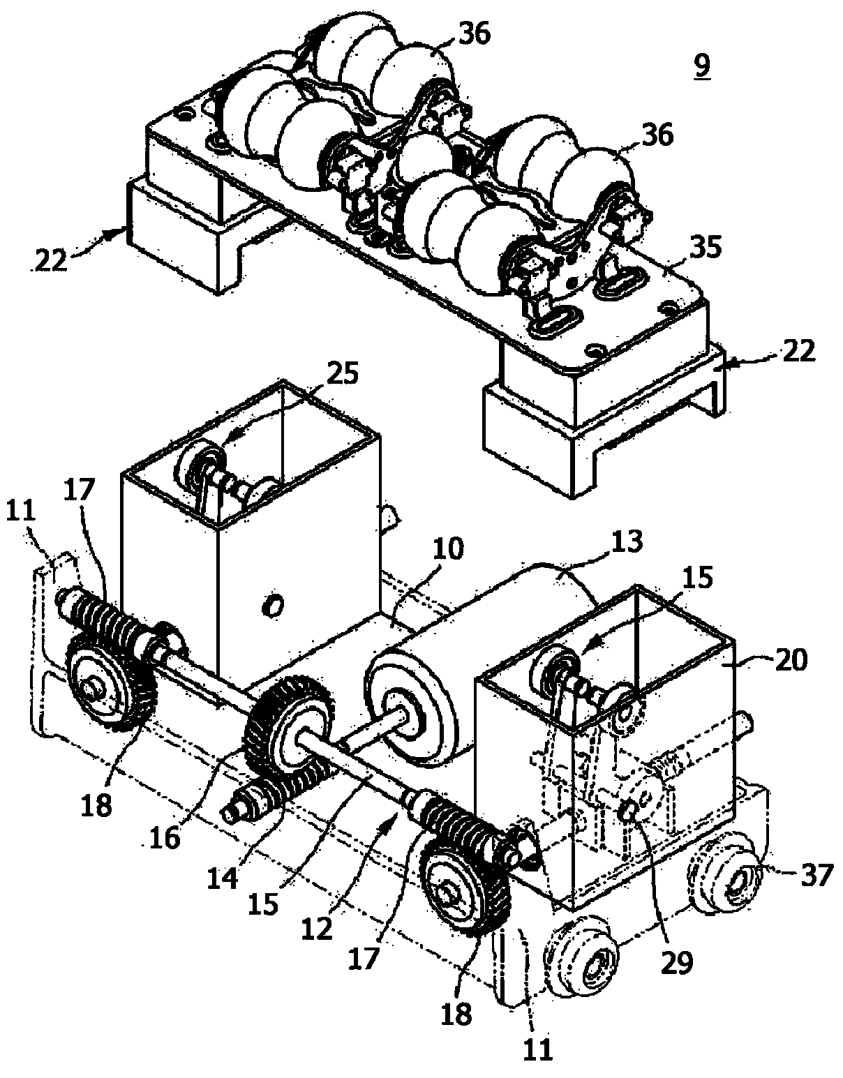 Warming therapeutic instrument,and upward and downward movement adjusting device for the same