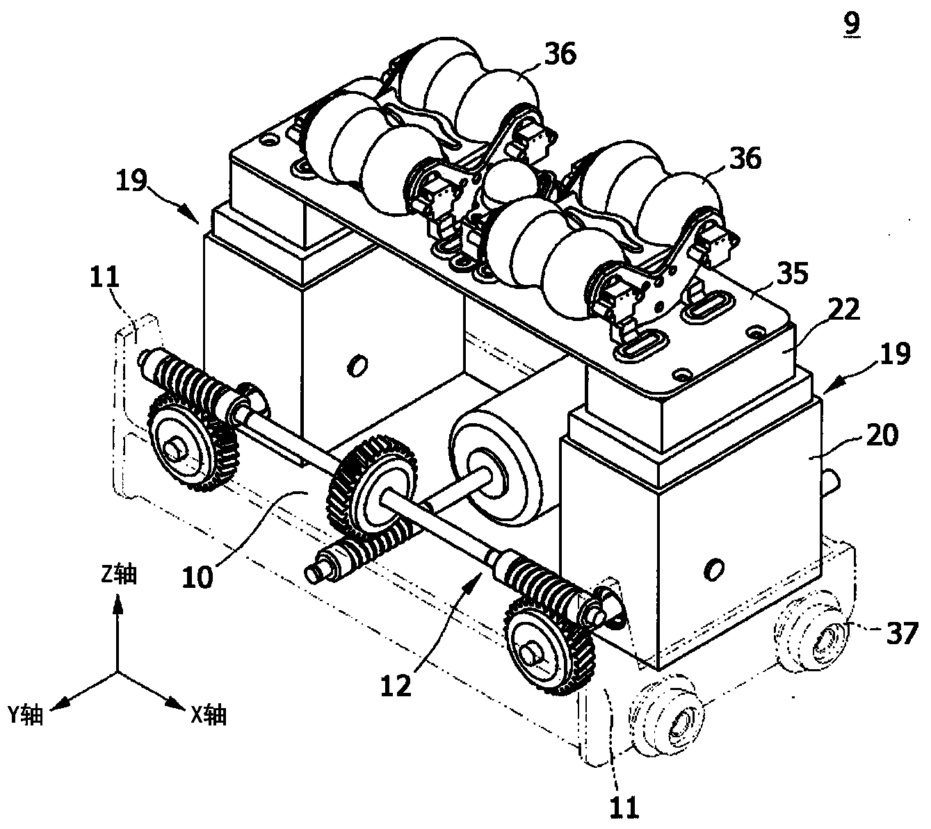 Warming therapeutic instrument,and upward and downward movement adjusting device for the same