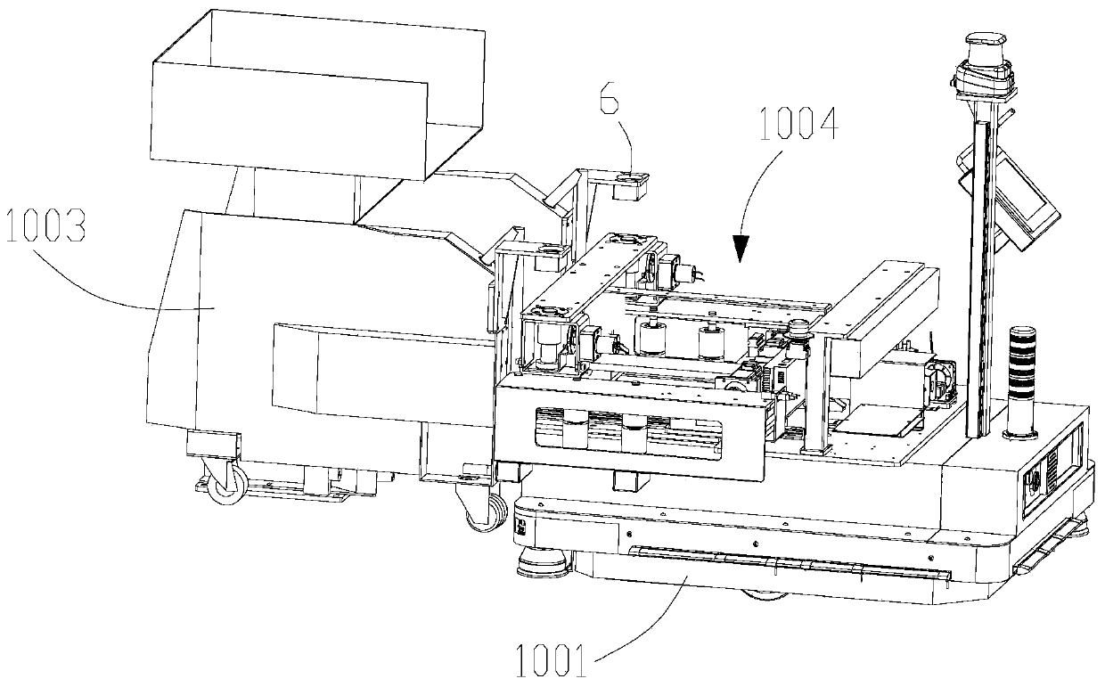 AGV with clamping and holding mechanism and butt joint method thereof