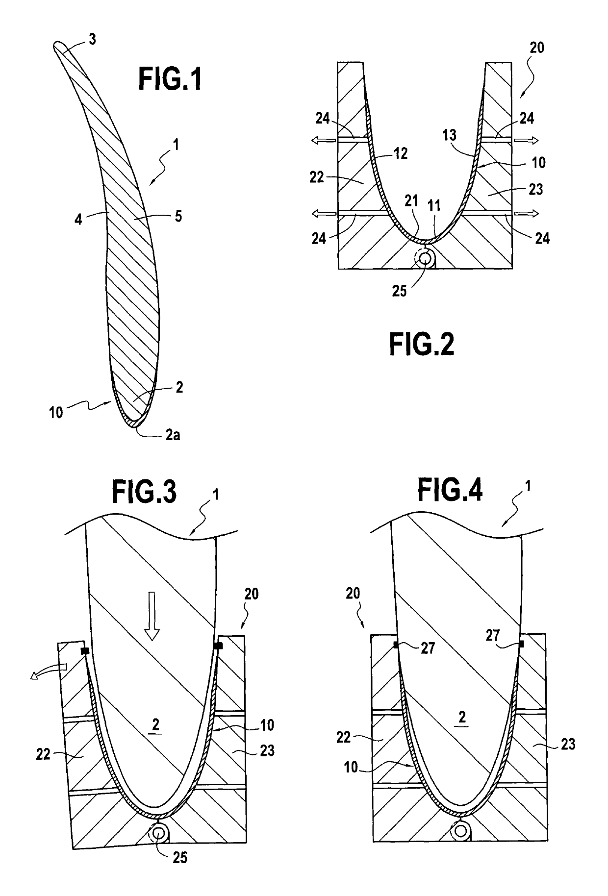 Method of fastening structural metal reinforcement on a portion of a gas turbine blade made of composite material, and an injection mold for performing such a method