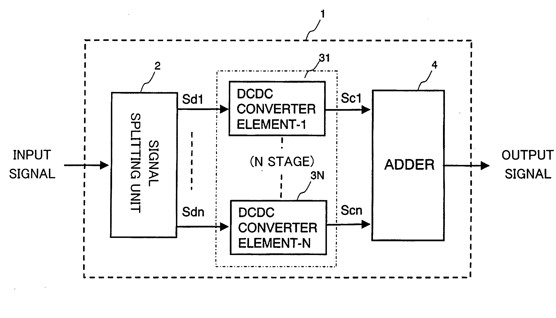 DCDC converter unit, power amplifier, and base station using the same