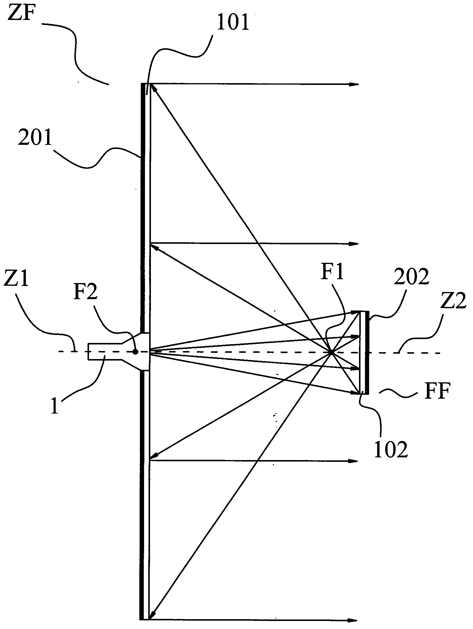 Cassegrain metamaterial antenna