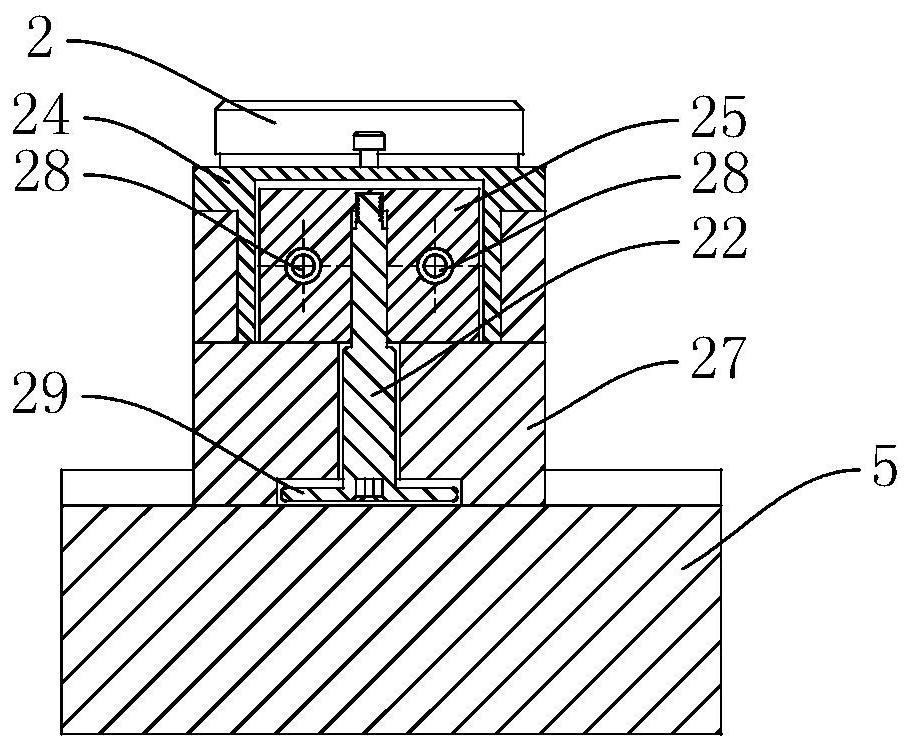 Measuring tool and method for measuring distance between linear rails of machine tool body