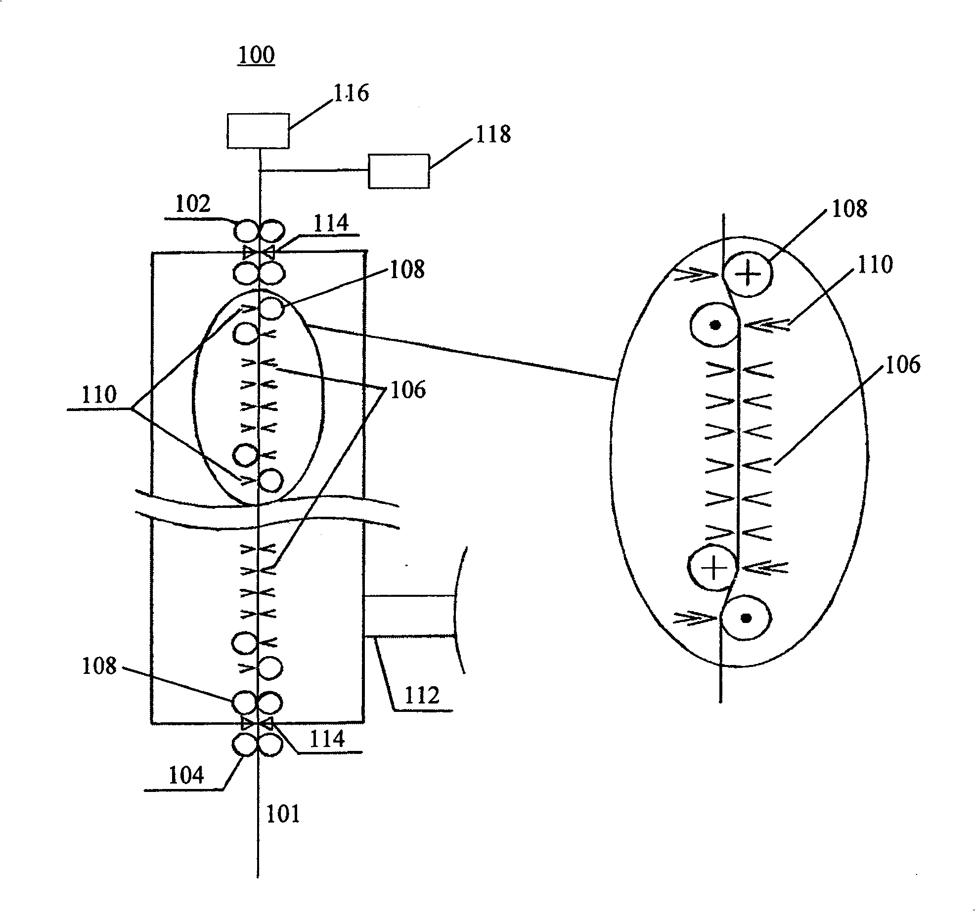 Cooling method of high strength band steel and device