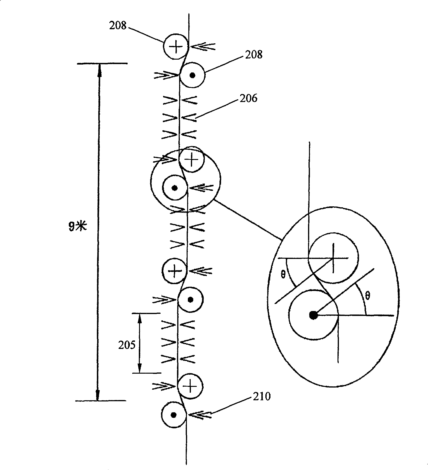 Cooling method of high strength band steel and device