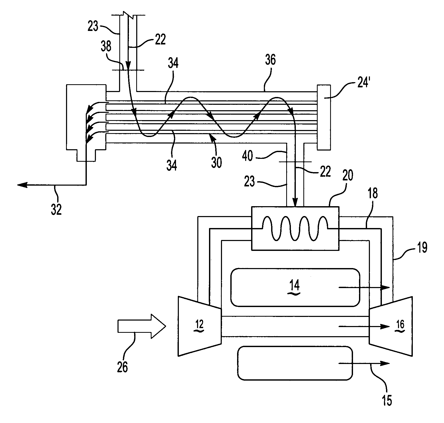 Gas turbine cooling system