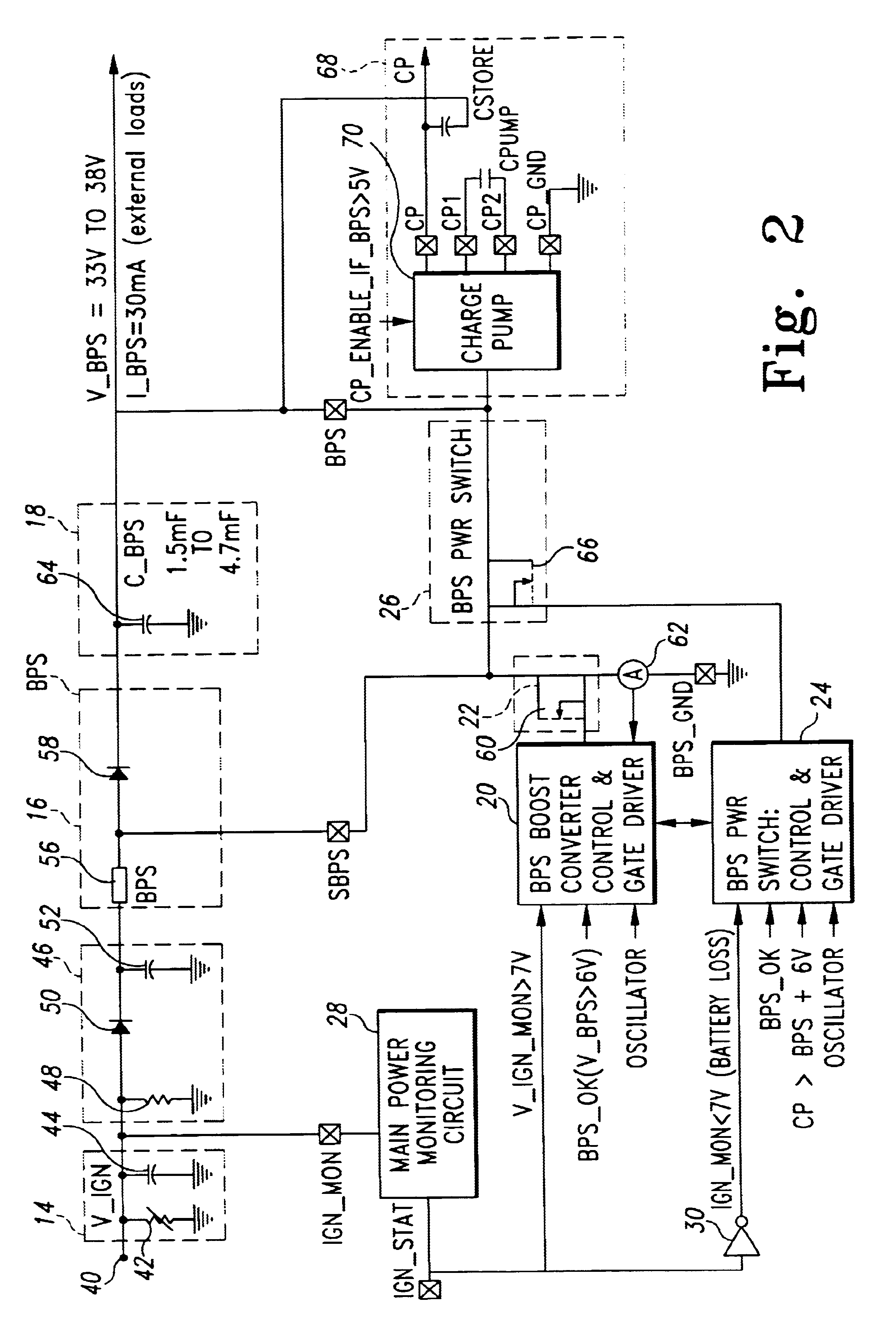 Backup power supply for restraint control module
