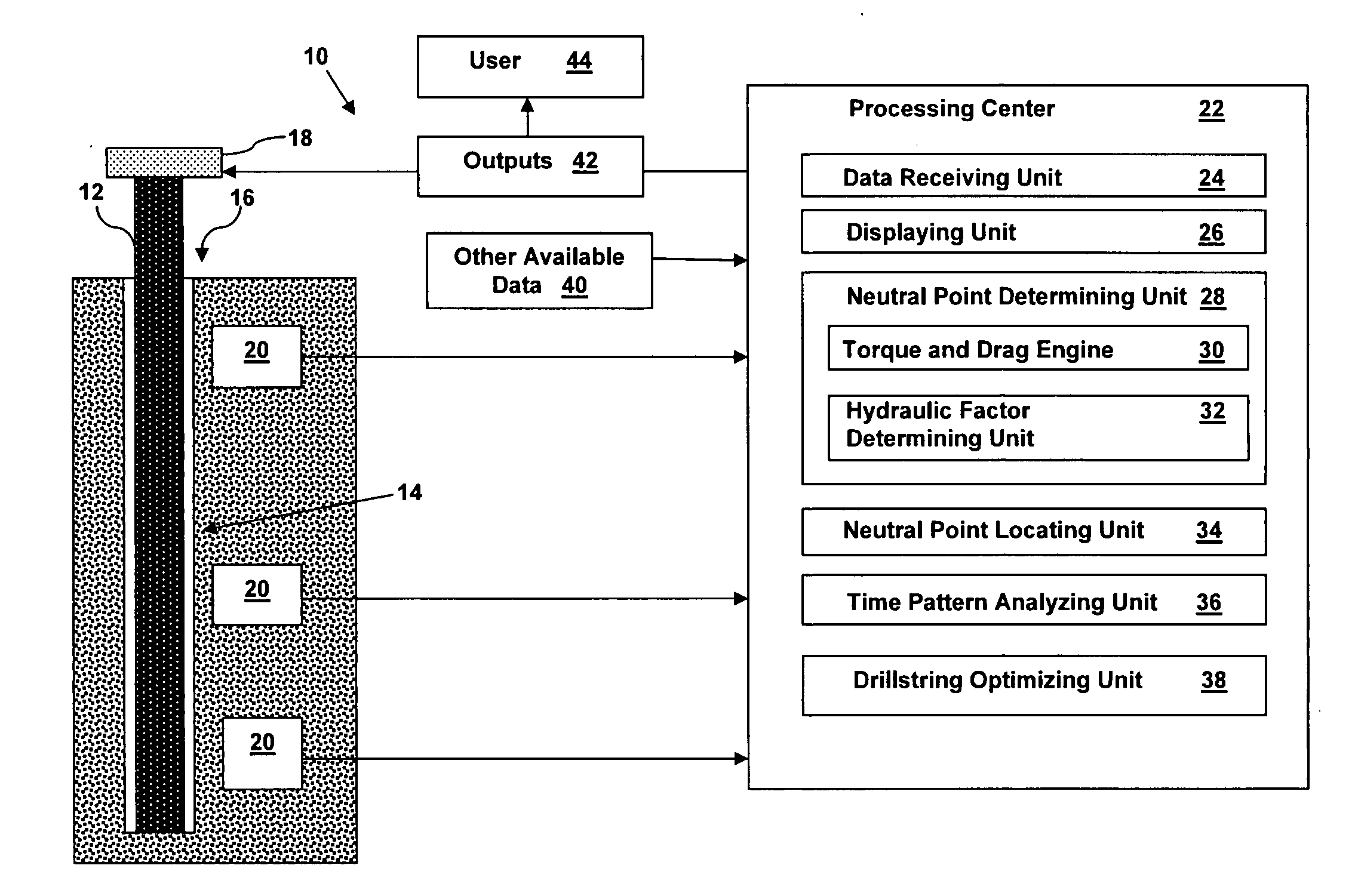 Determining drillstring neutral point based on hydraulic factor