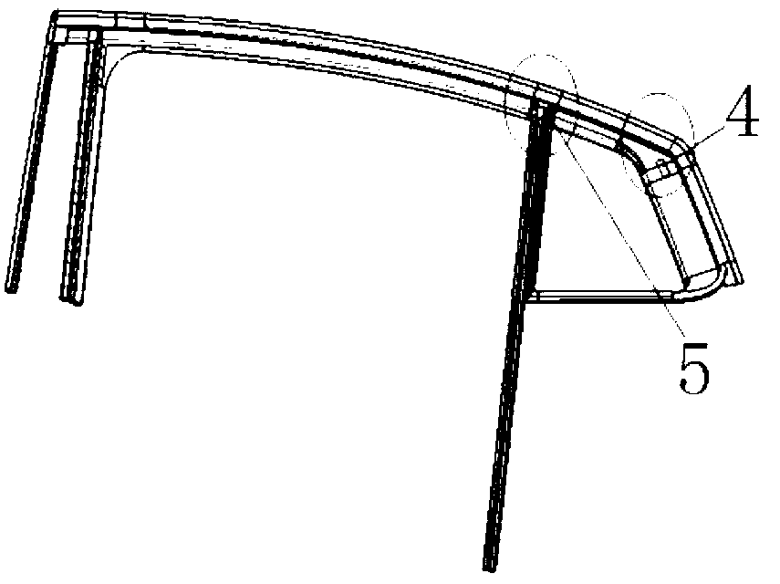 Split-type glass guide rail structure for car door and fixing method thereof