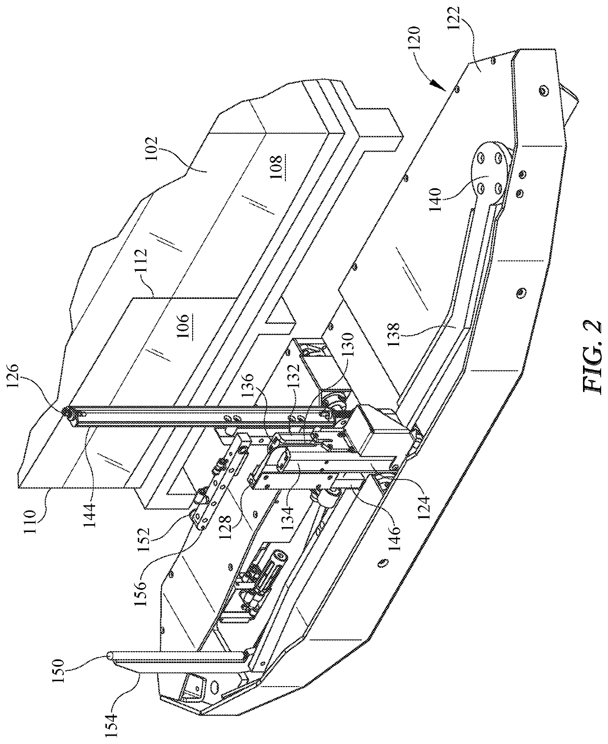 Stretch wrapping machine with packaging material tail treatment