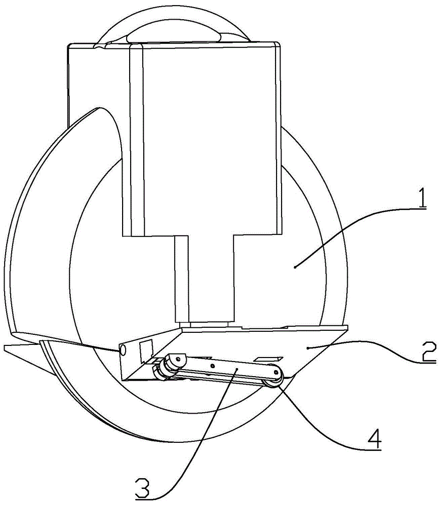 Self-balancing monocycle with gravity-center self-adjusting function