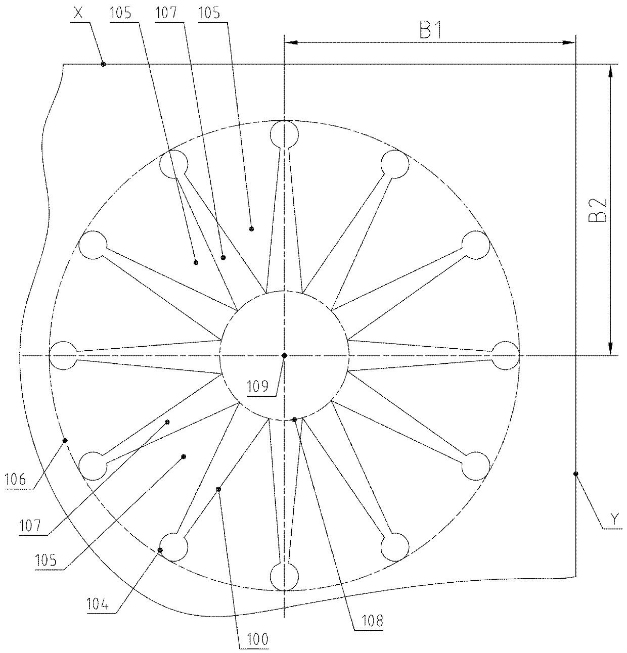 Manufacturing method of sheet metal shell with circular arc fluted edge meeting spherical apex