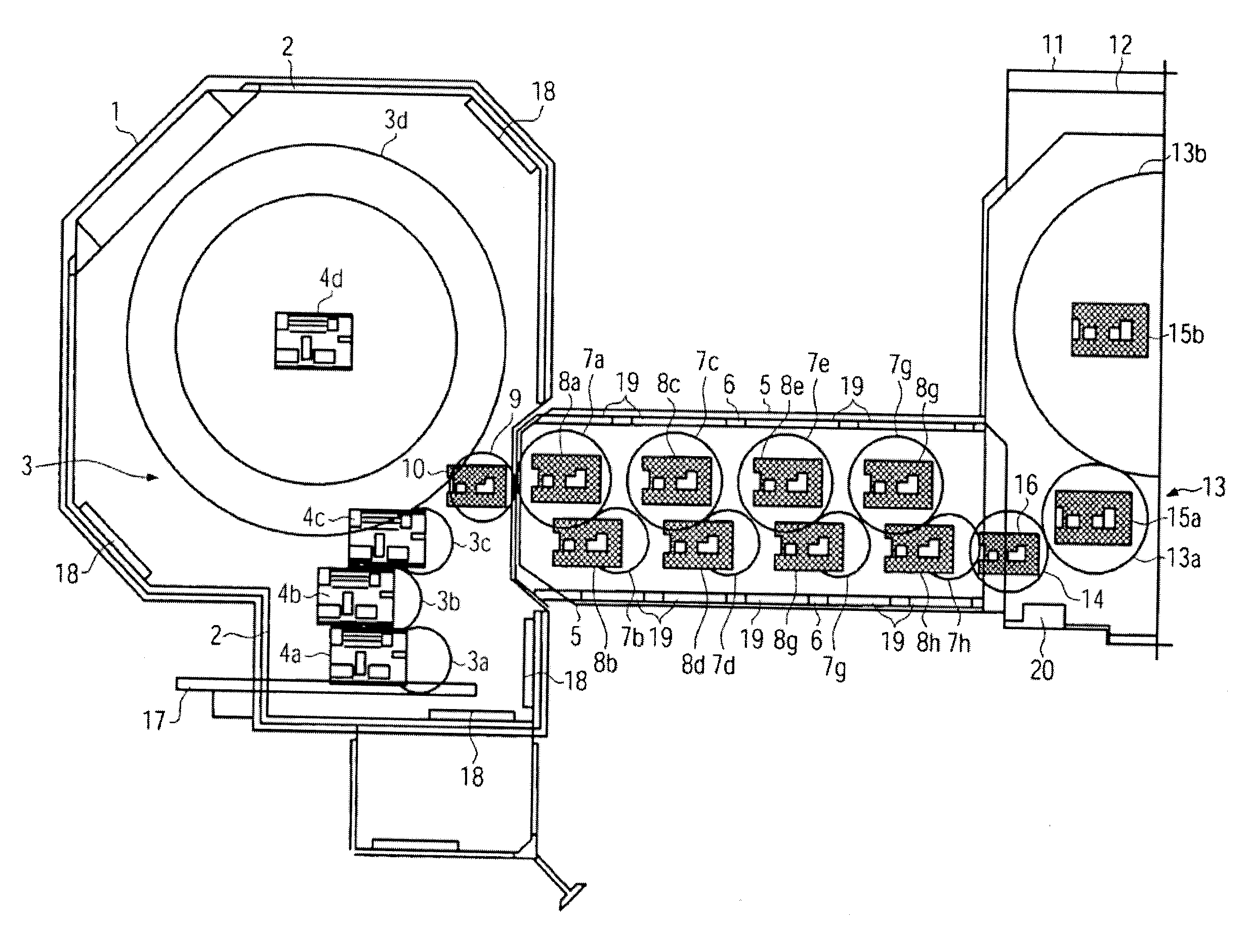 Bottle treatment system having safety unit