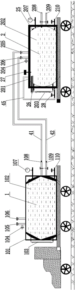 Mining movable liquid carbon dioxide fire preventing and extinguishing system