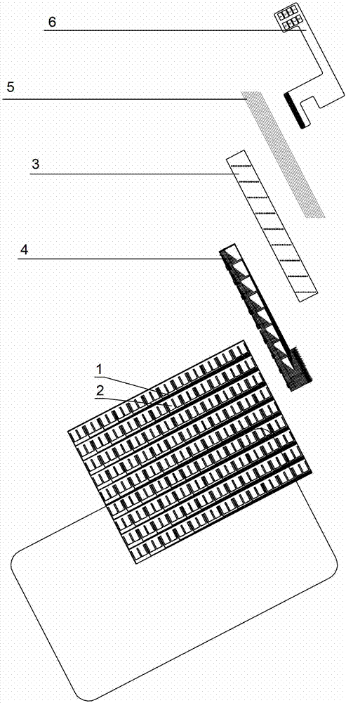 Outgoing line via overlap structure of capacitive touch screen and production method of outgoing line via overlap structure