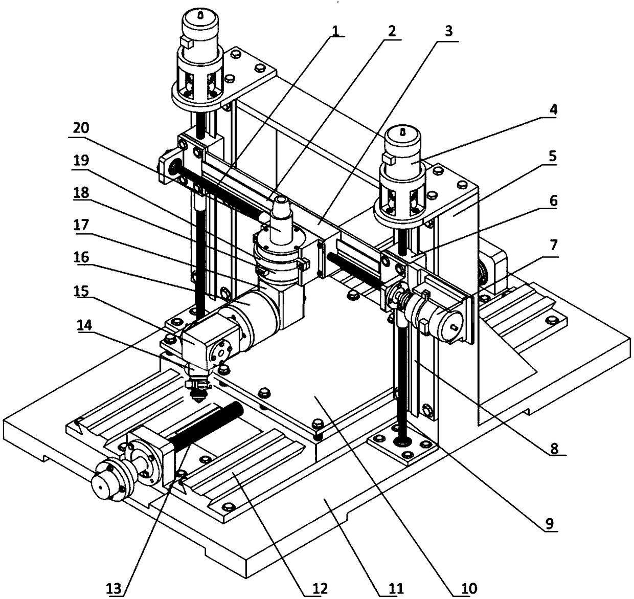 Five-axis linkage laser 3D (Three Dimensional) metal printer