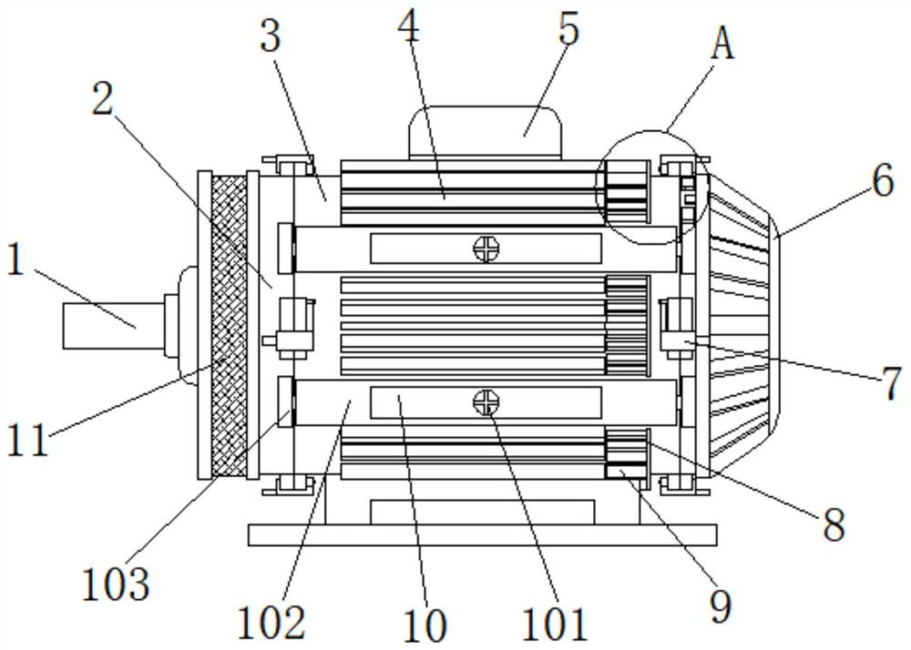 A self-radiating rare earth permanent magnet synchronous motor