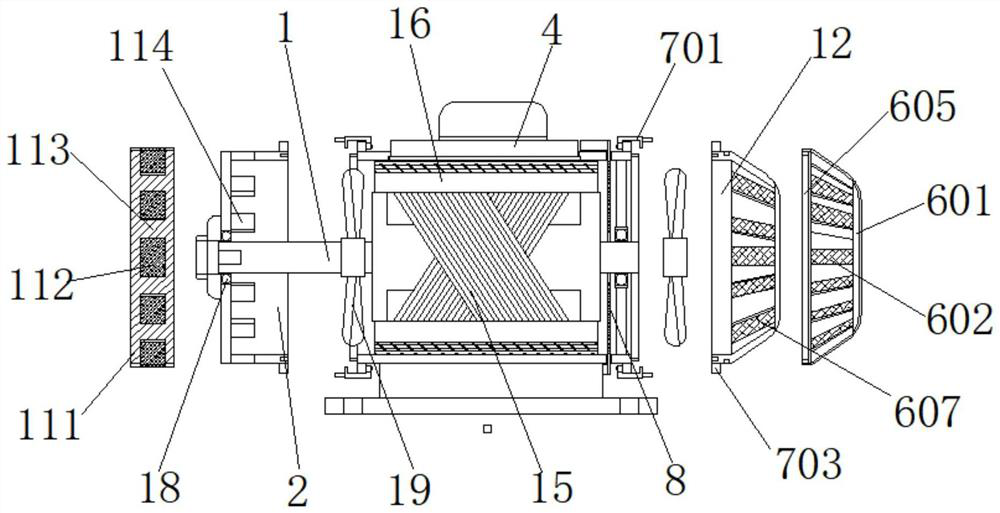 A self-radiating rare earth permanent magnet synchronous motor