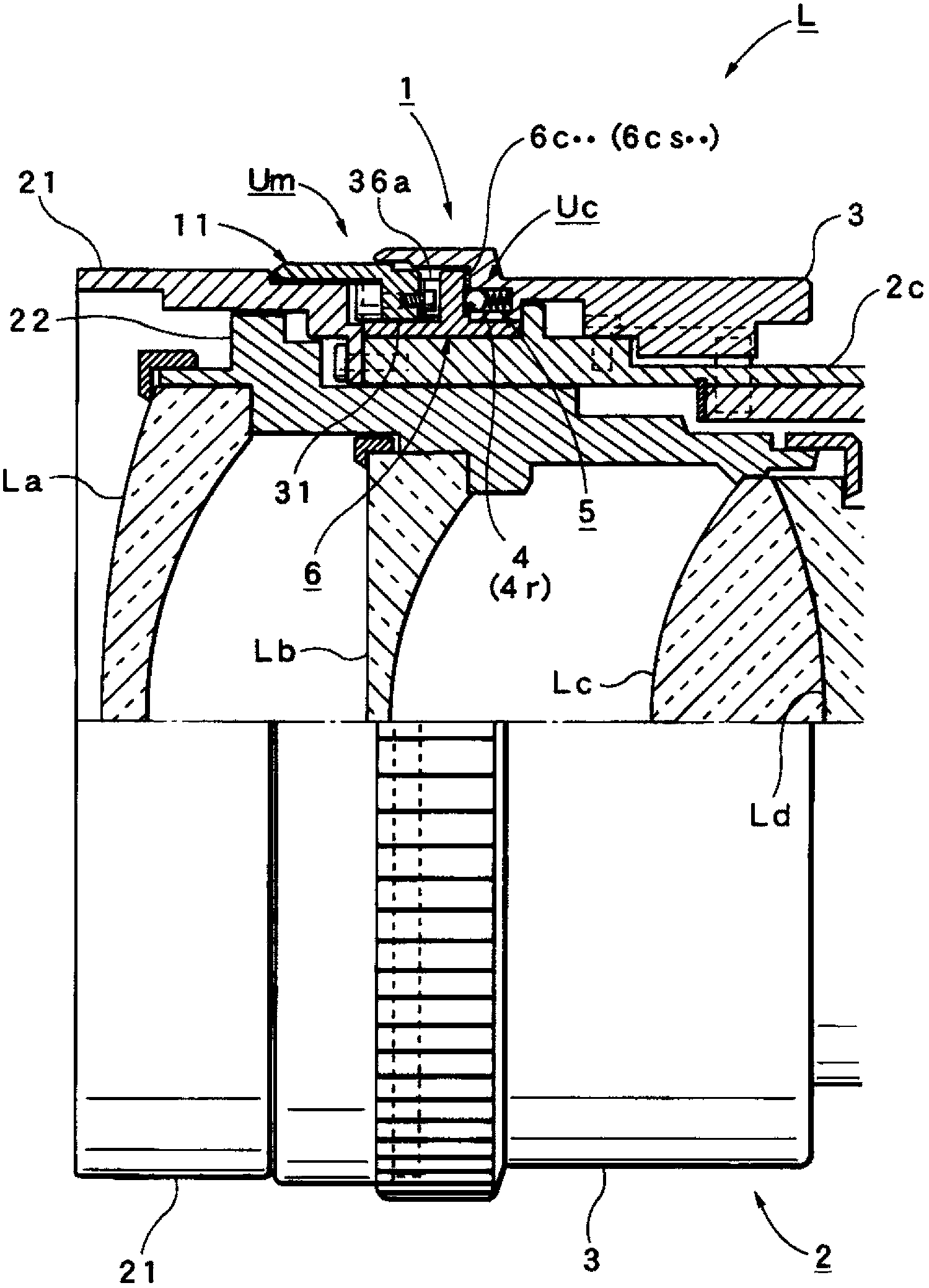 Diaphragm device of lens