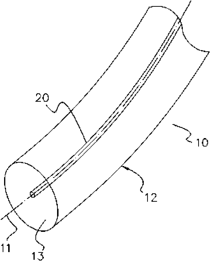 Light-guiding strip structure with neon effect