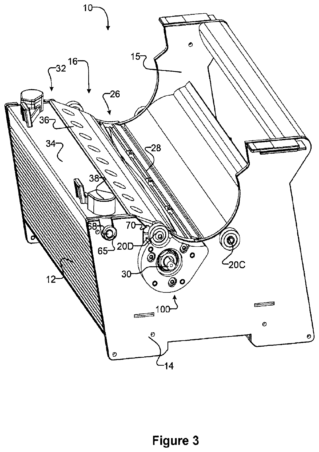 Bearing block assembly for a plant trimming machine
