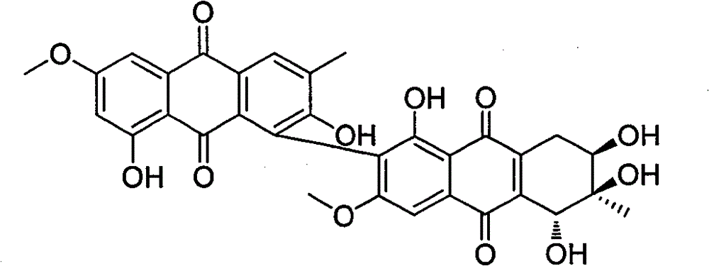 Anthraquinone dimer derivative alterporriol P and its preparation method and application