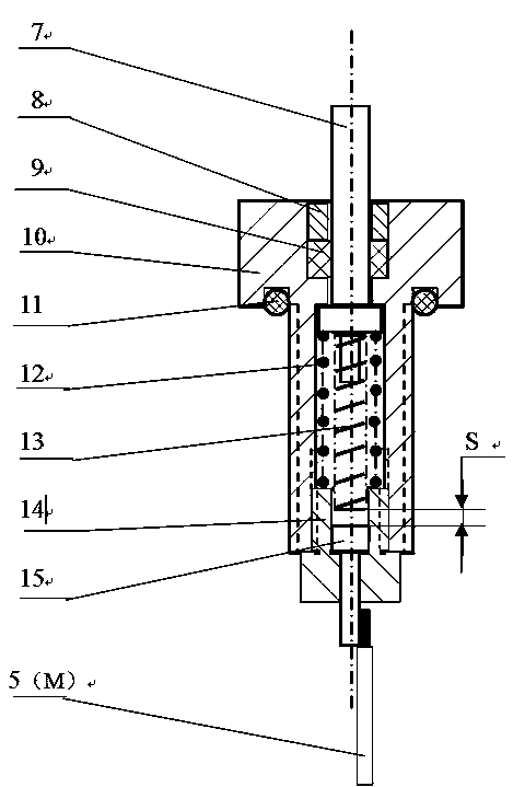 Detecting device for end-reaching of built-in piston of crust breaking cylinder of electrolytic cell