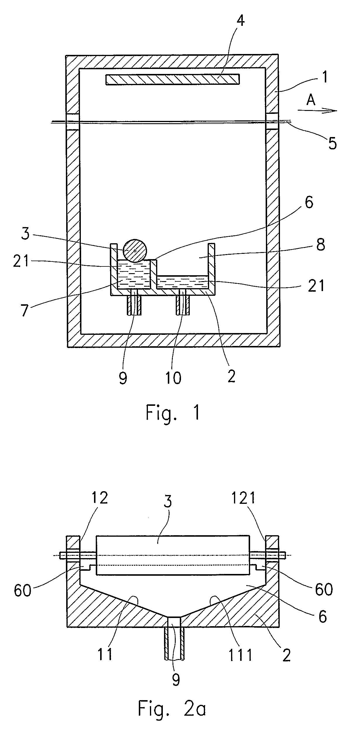 Device for production of nanofibres through electrostatic spinning of polymer solutions