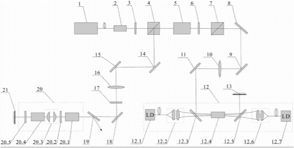 Fiber-solid hybrid amplification laser system