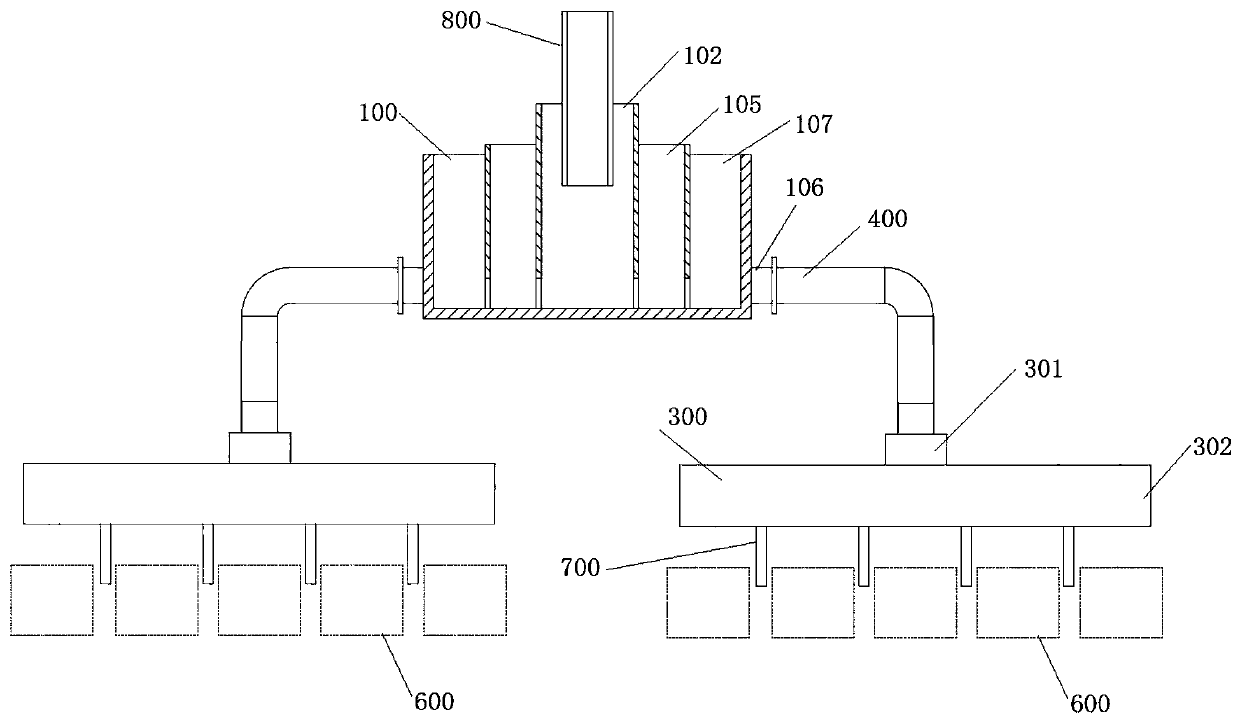 Oblique shallow settlement thickener uniform feeding device with half-type residue separators