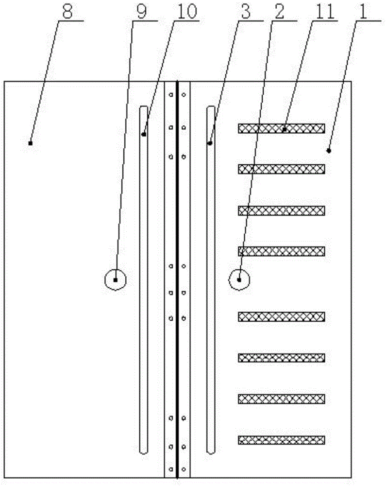 Template of pocket unilateral tooth-opener