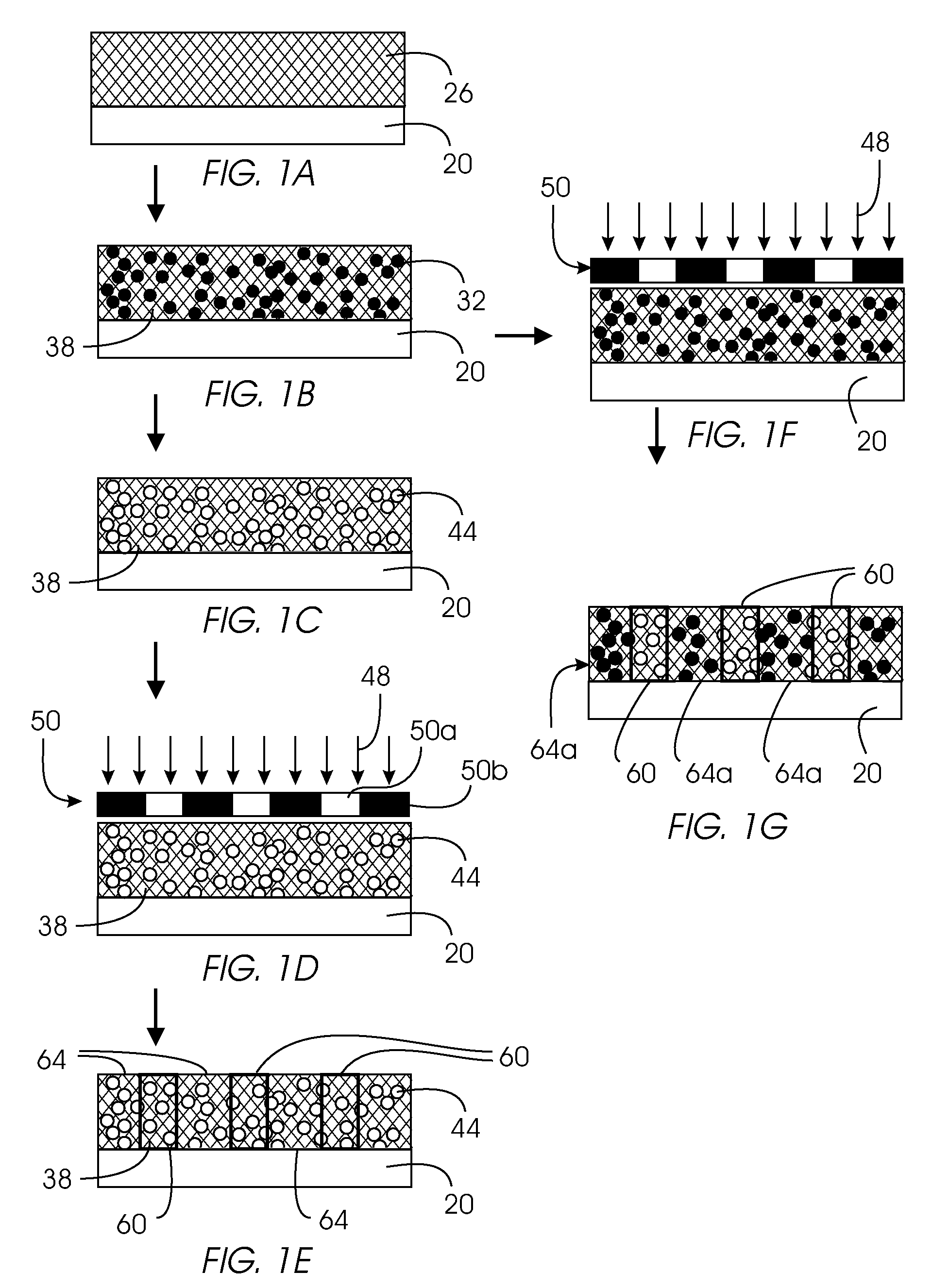 Patterned substrate with hydrophilic/hydrophobic contrast, and method of use