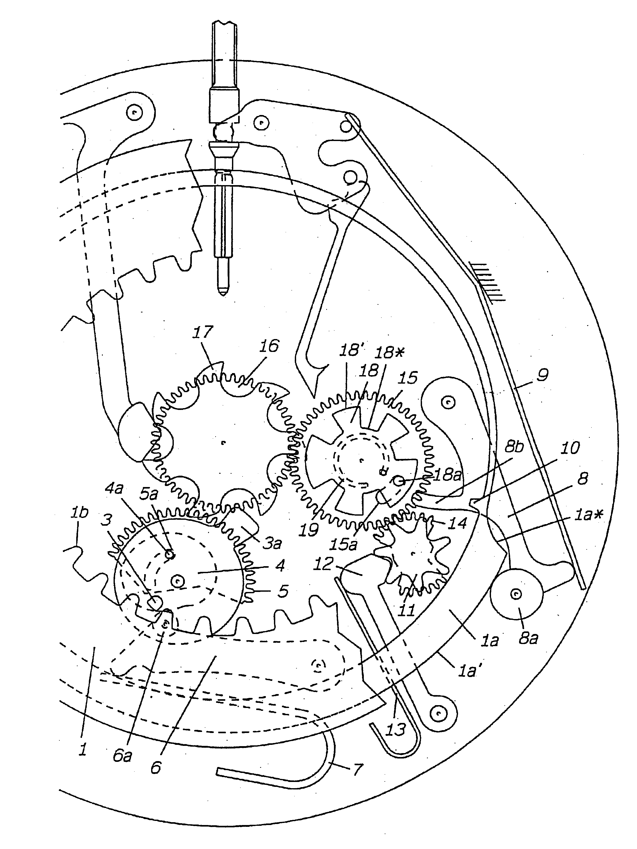 Annual date mechanism for clock movement