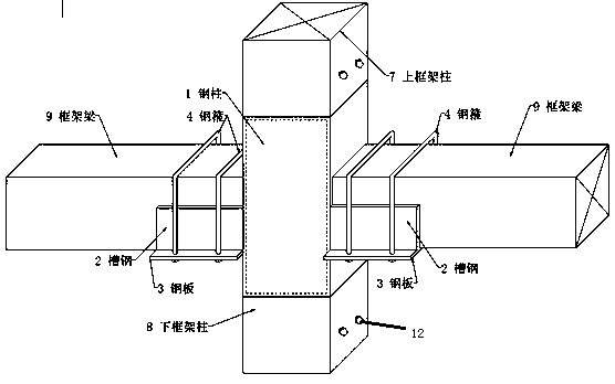 Beam-column joint for multiple high-rise wood/bamboo frame structures