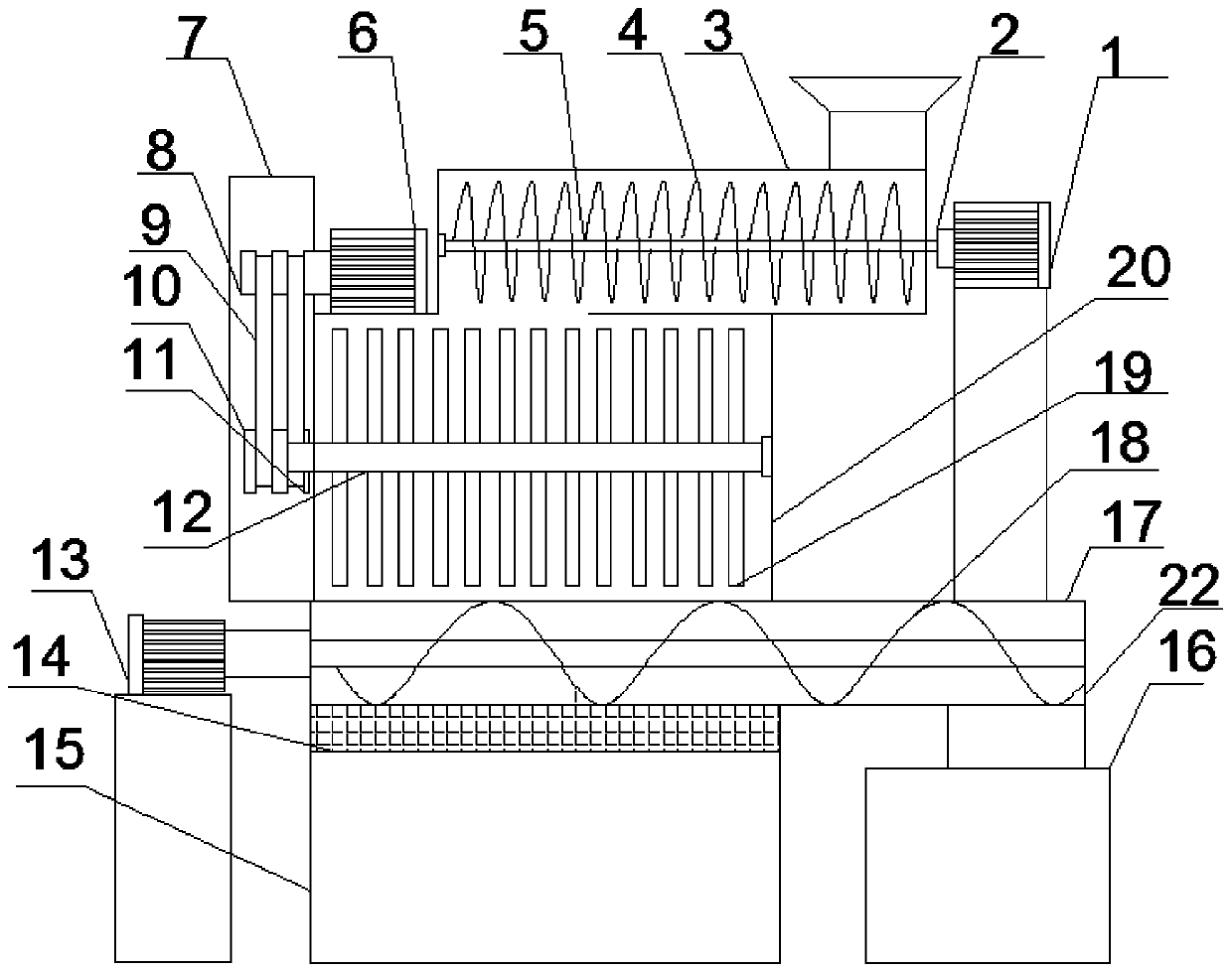 Tomato crushing and filtering device