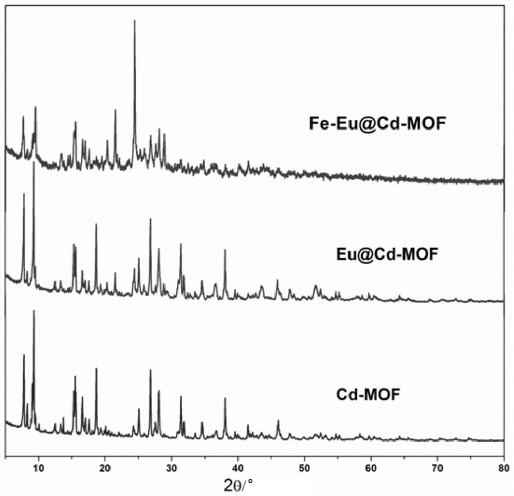 A fluorescent probe for identifying iron ions in water, its preparation method and application