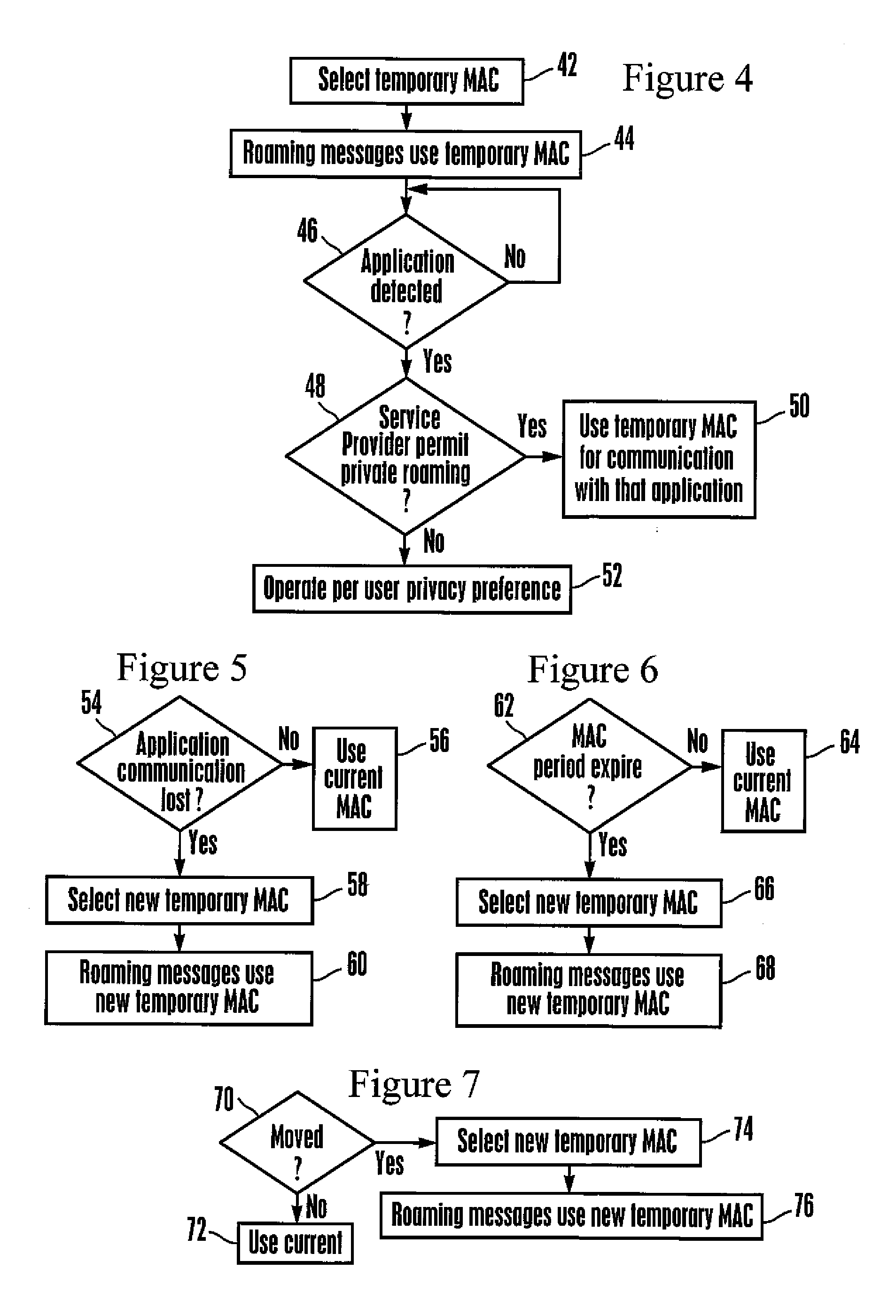 Network discovery and connection using device addresses not correlated to a device