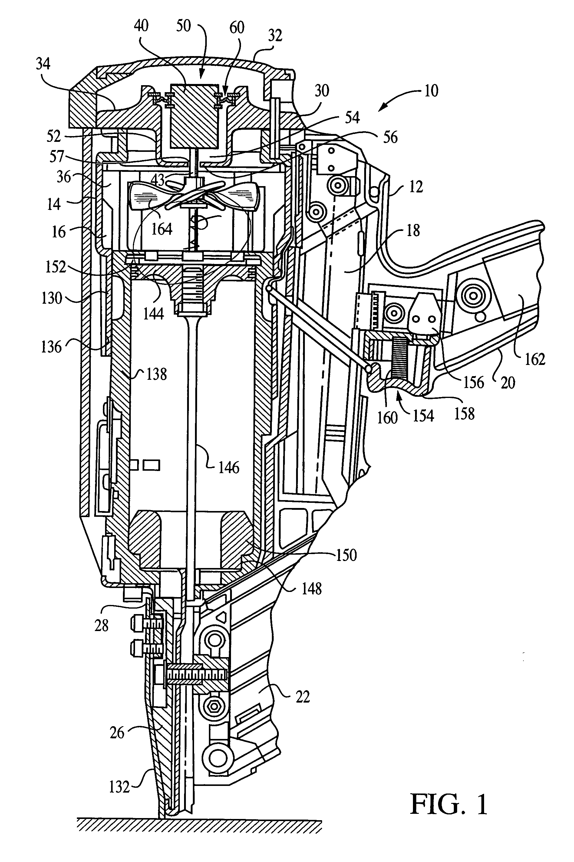 Fan motor suspension mount for a combustion-powered tool