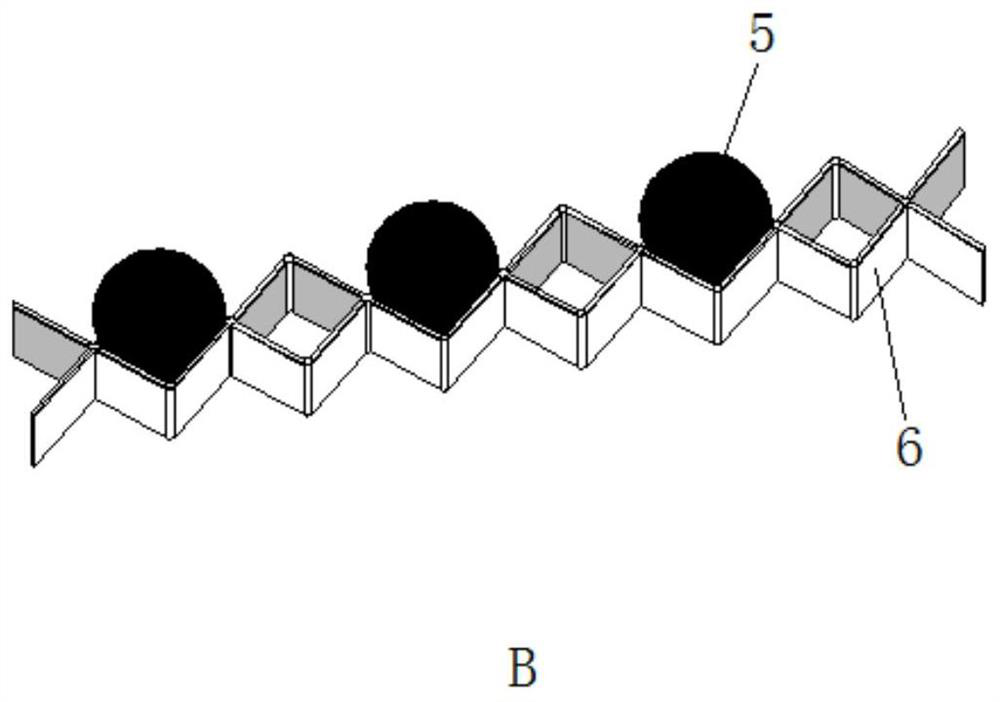 An auxiliary device for a heat sealing machine that achieves uniform glue output by means of pressing movement